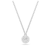 Swarovski Dextera Collier avec pendentif rond en forme de sphère plaqué rhodium pour femme Blanc, 38-45 cm Length, Cristal, Cristal
