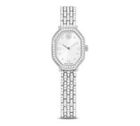 Swarovski Dextera Montre Octogonale, Swiss Made, Bracelet en Métal, Ton Argent, Acier Inoxydable
