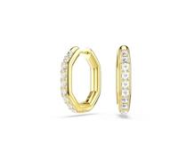 Swarovski Boucles d'oreilles Dextera - octogonales, cristaux zirconia ronds incolores - ton or