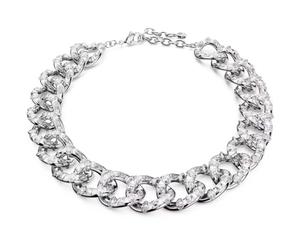 Swarovski Dextera Statement Collier coupe mixte grand blanc plaqué rhodium
