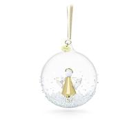 Swarovski Édition annuelle 2022 Ornement de décoration à suspendre en cristal blanc et doré pour Noël et autres occasions