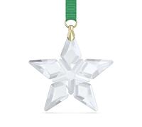 Swarovski Edition annuelle 2023 Petite etoile Ornement avec un ruban vert et des accents finis en or partie de la collection d'edition annuelle d