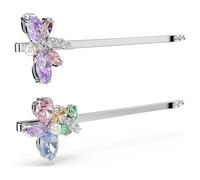 Swarovski Épingle à cheveux Ariana Grande x Swarovski, coupe mixte, Libellule, fleur, multicolore, plaqué rhodium