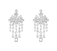 Swarovski, Femme, Accessoires, Gris, Taille: ONE Size Boucles d'oreilles Unisexe Pierre précieuse Argent Blanc 5639329