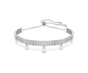 Swarovski, Femme, Accessoires, Gris, Taille: ONE Size Bracelet en Cristal, Argent Accessoire Élégant