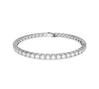 Swarovski Bracelet Matrix Tennis, taille ronde, blanc, métal rhodié
