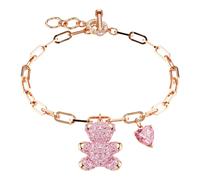 Swarovski, Femme, Accessoires, Jaune, Taille: ONE Size Bracelet à maillons Ours Rose Teddy