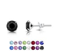 Swarovski Femme Boucle d'Oreille Noire - Cristal Swarovski - Boucles d'Oreilles - Black Earrings - Homme