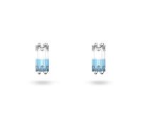Swarovski Femme Boucles d'oreilles Stilla taille coussin, bleu, plaqué rhodium 5639132