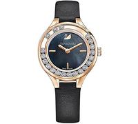 Swarovski Femme Bracelet Cuir Noir Quartz Cadran Nacre Montre 5301877