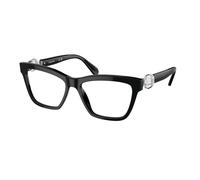 Swarovski Femme SK2021 1001 Montures optiques Acétate Noir Transparent Carré Normale