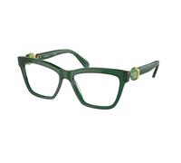 Swarovski Femme SK2021 1045 Montures optiques Acétate Vert Transparent Carré Normale