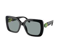 Swarovski Femme SK6001 1001/1 Des lunettes de soleil Acétate Noir Gris foncé Au carré Normale