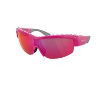 Swarovski Femme SK6014 10376Q Lunettes de soleil Injecté Rose Marron Géométrique Miroir Miroir