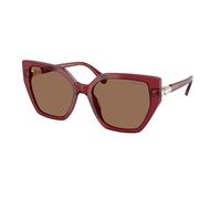 Swarovski Femme SK6016 105573 Lunettes de soleil Acétate Rouge Marron Géométrique Normale