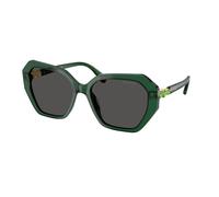 Swarovski Femme SK6017 104587 Lunettes de soleil Acétate Vert Gris Géométrique Normale