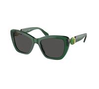Swarovski Femme SK6018 104587 Lunettes de soleil Acétate Vert Gris Cat Eye Normale