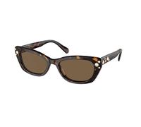 Swarovski Femme SK6019 100273 Lunettes de soleil Acétate Tortue Marron Pillow Normale