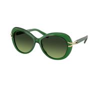 Swarovski Femme SK6026 10642A Lunettes de soleil Acétate Vert Vert Papillon Normale Ombré