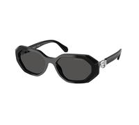 Swarovski Femme SK6028 100187 Lunettes de soleil Acétate Noir Gris Géométrique Normale