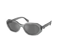 Swarovski Femme SK6028 10626G Lunettes de soleil Acétate Gris Gris Géométrique Miroir