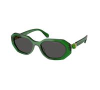Swarovski Femme SK6028 106487 Lunettes de soleil Acétate Vert Gris Géométrique Normale