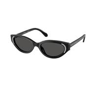 Swarovski Femme SK6030 100187 Lunettes de soleil Acétate Noir Gris Ronde Normale