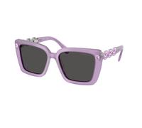 Swarovski Femme SK6032 107587 Lunettes de soleil Acétate Violet Gris Carré Normale