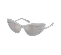 Swarovski Femme SK6038 10596G Lunettes de soleil Injecté Argent Gris Cat Eye Miroir