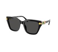 Swarovski Femme SK6041 100187 Lunettes de soleil Acétate Noir Gris Géométrique Normale
