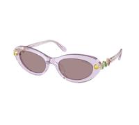 Swarovski Femme SK6042 1079LA Lunettes de soleil Acétate Violet Violet Ronde Normale