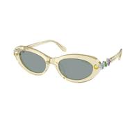 Swarovski Femme SK6042 1080/1 Lunettes de soleil Acétate Jaune Gris Ronde Normale