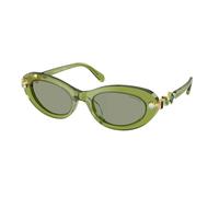 Swarovski Femme SK6042 3002/2 Lunettes de soleil Acétate Vert Vert Ronde Normale