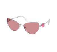 Swarovski Femme SK7003 400184 Lunettes de soleil Métal Argent Rose Géométrique Normale