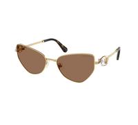 Swarovski Femme SK7003 400473 Lunettes de soleil Métal Or Marron Géométrique Normale