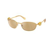 Swarovski Femme SK7010 4007D8 Lunettes de soleil Métal Jaune Jaune Ronde Normale Miroir
