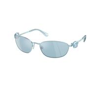 Swarovski Femme SK7010 40081N Lunettes de soleil Métal Bleu Bleu clair Ronde Miroir Miroir