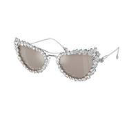 Swarovski Femme SK7011 4001AP Lunettes de soleil Métal Argent Gris Géométrique Normale Miroir