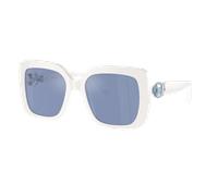 Swarovski Femme Sunglass SK6001 - Couleur du Monture: Blanc, Couleur de Lentille: Filtre lumière bleue Argent effet miroir