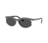 Swarovski Femme Sunglass SK6006 - Couleur du Monture: Noir, Couleur de Lentille: Gris foncé
