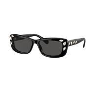 Swarovski Femme Sunglass SK6008 - Couleur du Monture: Noir, Couleur de Lentille: Gris foncé