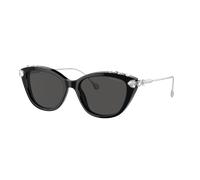 Swarovski Femme Sunglass SK6010 - Couleur du Monture: Noir, Couleur de Lentille: Gris foncé