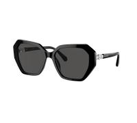 Swarovski Femme Sunglass SK6017 - Couleur du Monture: Noir, Couleur de Lentille: Gris foncé