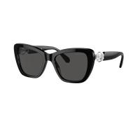 Swarovski Femme Sunglass SK6018 - Couleur du Monture: Noir, Couleur de Lentille: Gris foncé