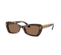 Swarovski Femme Sunglass SK6033 - Couleur du Monture: Havana, Couleur de Lentille: Marron foncé