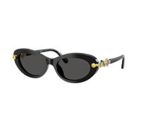 Swarovski Femme Sunglass SK6042 - Couleur du Monture: Noir, Couleur de Lentille: Gris foncé