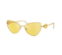 Swarovski Femme Sunglass SK7003 - Couleur du Monture: Or, Couleur de Lentille: Jaune argent étincelant