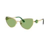 Swarovski Femme Sunglass SK7003 - Couleur du Monture: Or, Couleur de Lentille: Vert foncé