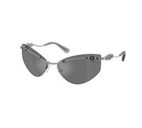 Swarovski Femme Swarovski SK7039 40096G Lunettes de soleil Métal Gris Gris Géométrique Miroir