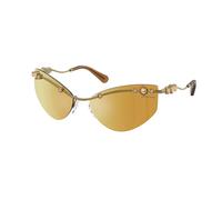 Swarovski Femme Swarovski SK7039 40427P Lunettes de soleil Métal Or Marron Géométrique Miroir